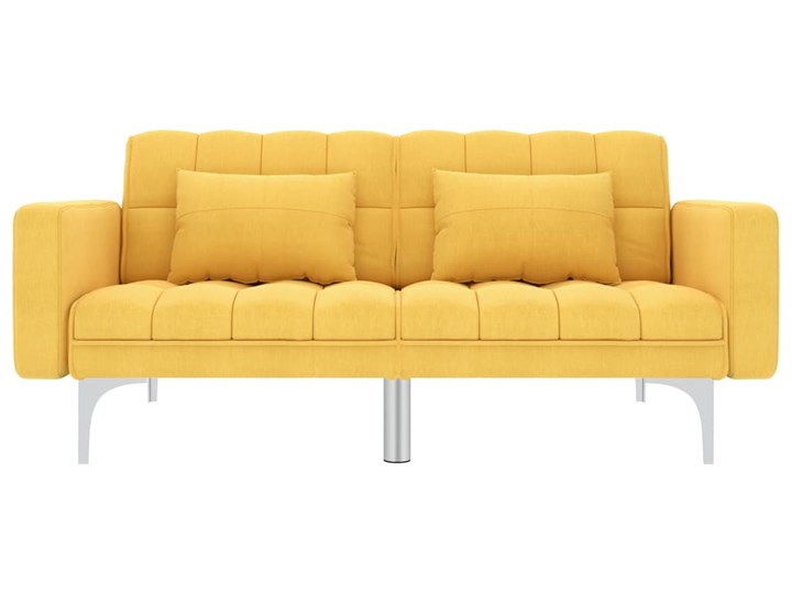 vidaXL Sofa rozkładana, żółta, tapicerowana tkaniną Szerokość 175 cm Wersalka Głębokość 84 cm Boki Z bokami