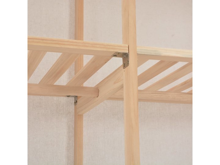 vidaXL Szafa, biała, 200x40x170 cm, materiałowa Głębokość 40 cm Drewno Tkanina Kolor Beżowy
