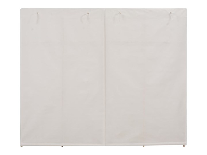vidaXL Szafa, biała, 200x40x170 cm, materiałowa Kolor Beżowy Tkanina Głębokość 40 cm Drewno Rodzaj drzwi Zwijane