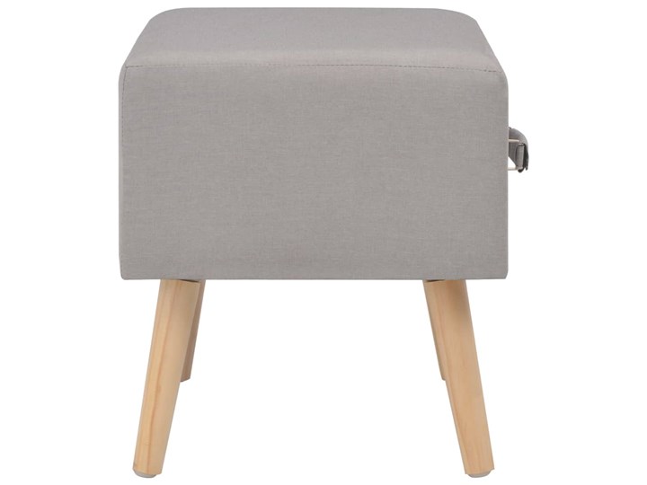 vidaXL Szafka nocna, szara, 40x35x40 cm, tkanina Głębokość 35 cm Drewno Tworzywo sztuczne Nocne Sosna Pomieszczenie Sypialnia