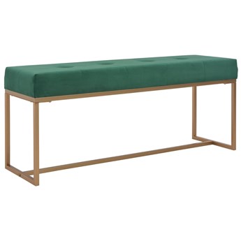 vidaXL Ławka, 120 cm, zielona, aksamitna