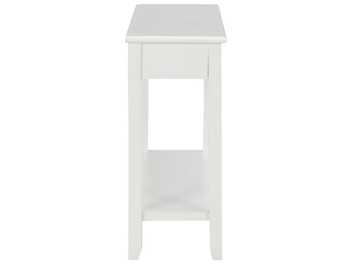 vidaXL Stolik konsola, biały, 110 x 35 x 80 cm, drewniany Styl Tradycyjny Głębokość 35 cm Z półką Płyta MDF Szerokość 110 cm Drewno Z szufladą Sosna Kategoria Konsole