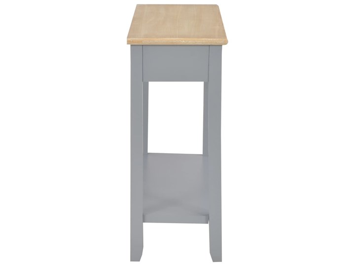 vidaXL Stolik konsola, szary, 110 x 35 x 80 cm, drewniany Głębokość 35 cm Z szufladą Styl Tradycyjny Sosna Płyta MDF Szerokość 110 cm Z półką Drewno Kategoria Konsole