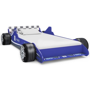 vidaXL Łóżko dziecięce w kształcie samochodu, 90x200 cm, niebieskie