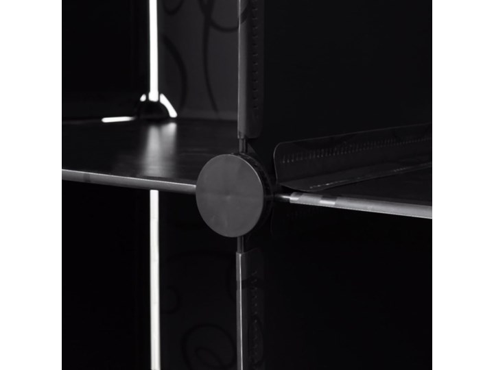 vidaXL Szafa modułowa, 18 przegród, czarno-biała, 37 x 146 x 180,5 cm Stal Tworzywo sztuczne Głębokość 37 cm Szerokość 146 cm Plastik Metal Kolor Biały Kolor Czarny