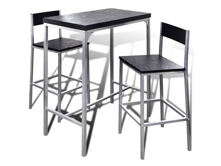 vidaXL Wysoki stolik kuchenny + krzesła