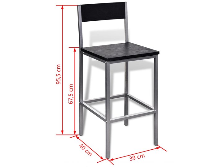 vidaXL Wysoki stolik kuchenny + krzesła Liczba krzeseł 2 krzesła Kategoria Stoły z krzesłami