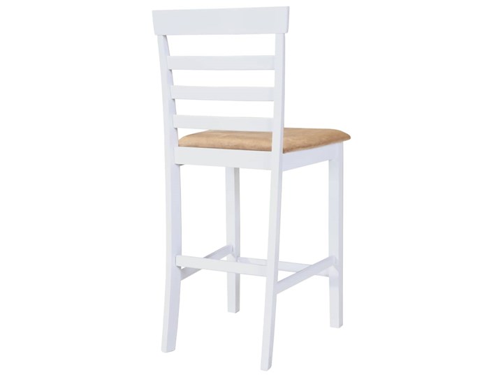 vidaXL Zestaw białych, drewnianych mebli barowych: stół i 4 krzesła Pomieszczenie Jadalnia