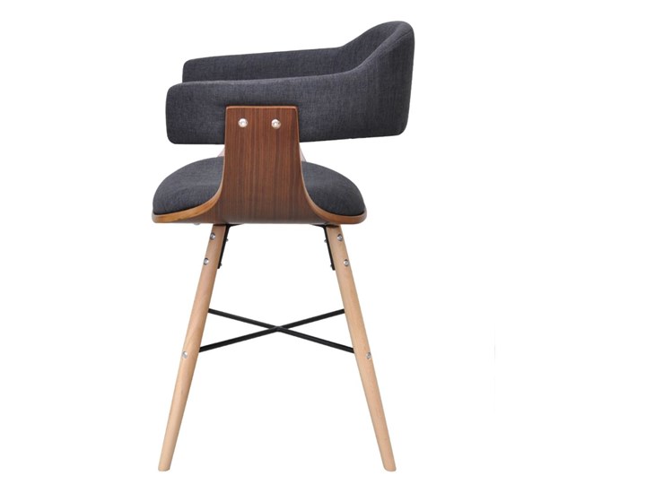 vidaXL Krzesła do jadalni, 6 szt., ciemnoszare, gięte drewno i tkanina Wysokość 76 cm Szerokość 53 cm Głębokość 45 cm Model Krzesła kubełkowe