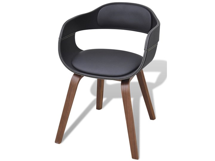 vidaXL Krzesła stołowe, 6 szt., czarne, gięte drewno i sztuczna skóra Skóra ekologiczna Wysokość 70 cm Głębokość 51 cm Szerokość 49 cm Kolor Brązowy