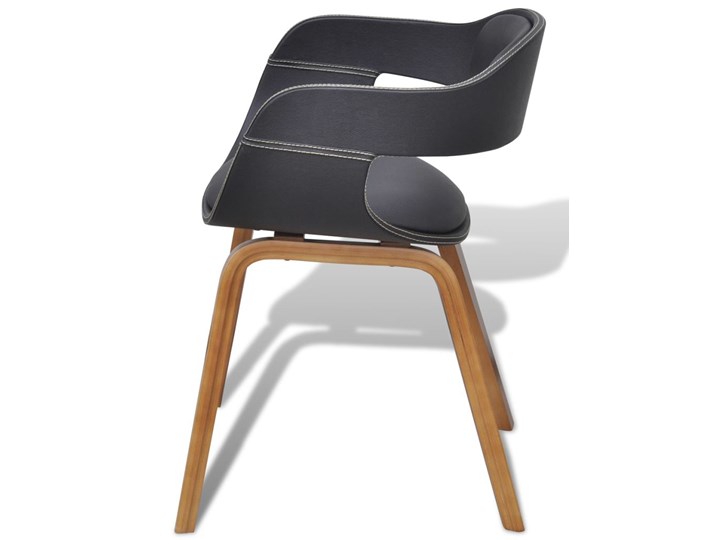 vidaXL Krzesła stołowe, 6 szt., czarne, gięte drewno i sztuczna skóra Skóra ekologiczna Głębokość 51 cm Wysokość 70 cm Szerokość 49 cm Kolor Brązowy