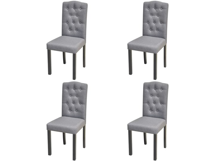 vidaXL Krzesła do jadalni, 4 szt., szare, tapicerowane tkaniną Wysokość 95 cm Kolor Szary Drewno Głębokość 52 cm Szerokość 42 cm Głębokość 51,5 cm Kategoria Krzesła kuchenne