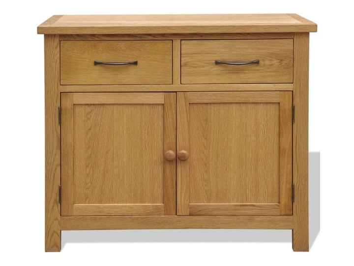vidaXL Szafka, 90 x 33,5 x 83 cm, lite drewno dębowe Szerokość 90 cm Płyta MDF Głębokość 34 cm Płyta laminowana Stojące Styl Rustykalny