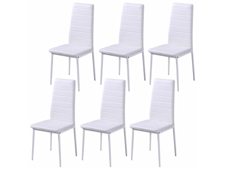 vidaXL Zestaw mebli do jadalni - 7 elementów czarny i biały Liczba krzeseł 6 krzeseł