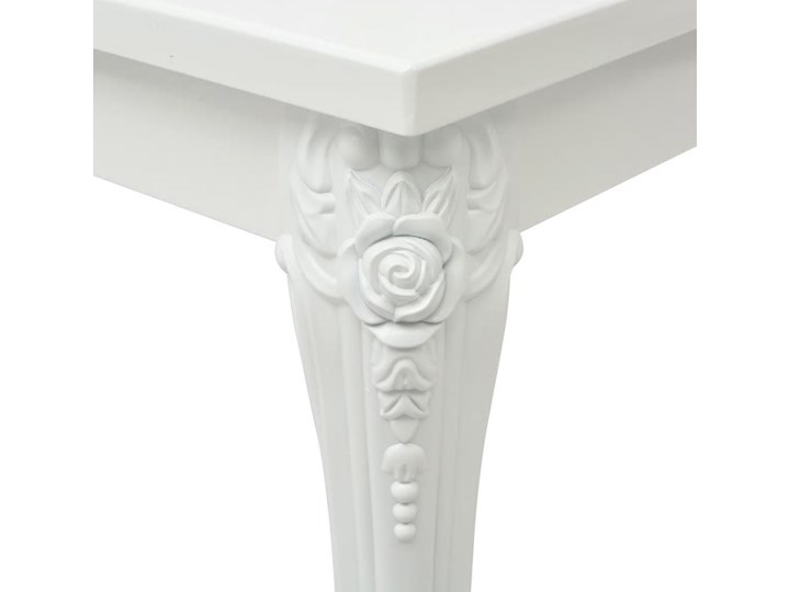vidaXL Stolik do kawy, biały, wysoki połysk 80x80x42 cm Płyta MDF Rodzaj nóg Gięte
