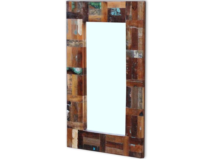 vidaXL Lustro z ramą z drewna odzyskanego, 80x50 cm Ścienne Pomieszczenie Garderoba Prostokątne Pomieszczenie Łazienka