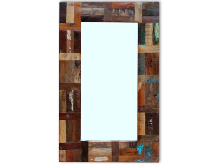 vidaXL Lustro z ramą z drewna odzyskanego, 80x50 cm Kategoria Lustra Ścienne Prostokątne Pomieszczenie Łazienka