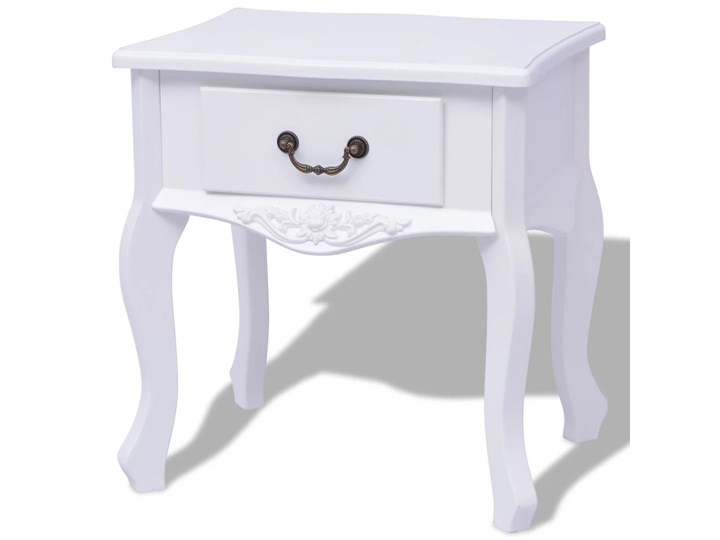 vidaXL Szafka nocna, 2 szt., MDF, biała Płyta MDF Płyta laminowana Typ Nocne Kolor Biały