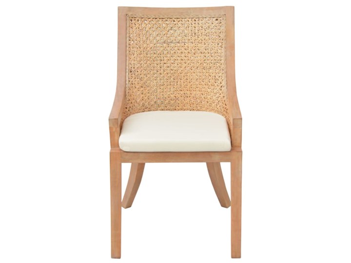 vidaXL Krzesła stołowe, 6 szt., rattan i lite drewno mango Głębokość 66 cm Szerokość 54 cm Wysokość 93 cm Wysokość siedziska 45 cm Kategoria Krzesła kuchenne