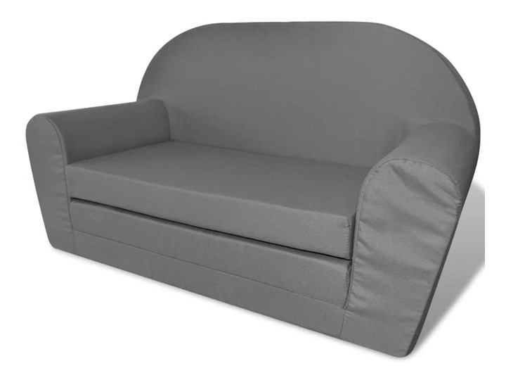 vidaXL Sofa amerykanka dziecięca szara Głębokość 35 cm Szerokość 78 cm Funkcje Z funkcją spania Boki Z bokami
