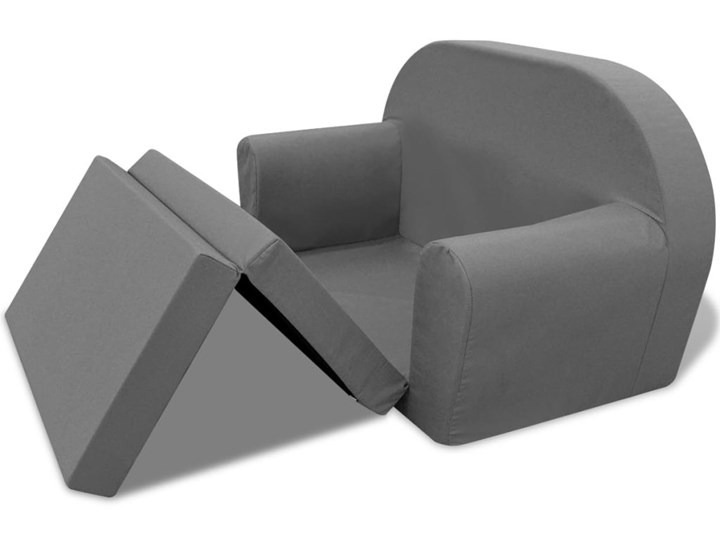 vidaXL Sofa amerykanka dziecięca szara Głębokość 35 cm Szerokość 78 cm Funkcje Z funkcją spania
