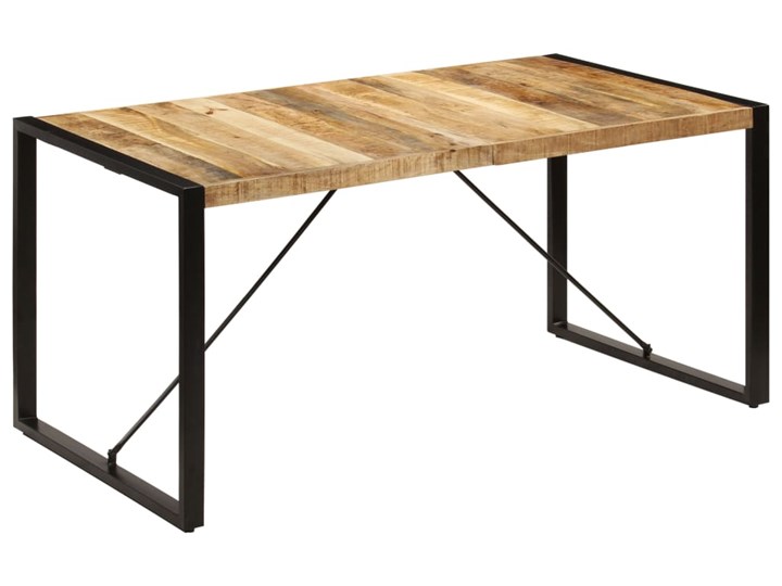 vidaXL Stół jadalniany, 160 x 80 x 75 cm, lite drewno mango Stal Pomieszczenie Stoły do jadalni