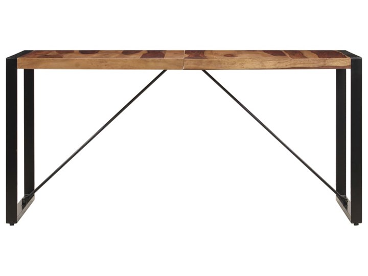 vidaXL Stół jadalniany, 140 x 70 x 75 cm, lite drewno sheesham Stal Styl Industrialny Długość(n) 140 cm