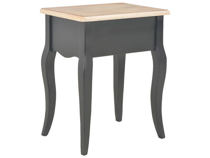 vidaXL Stolik nocny, czarno-brązowy, 40x30x50 cm, lite drewno sosnowe Szerokość 40 cm Płyta MDF Styl Tradycyjny Głębokość 30 cm Płyta laminowana Nocne Sosna Pomieszczenie Sypialnia