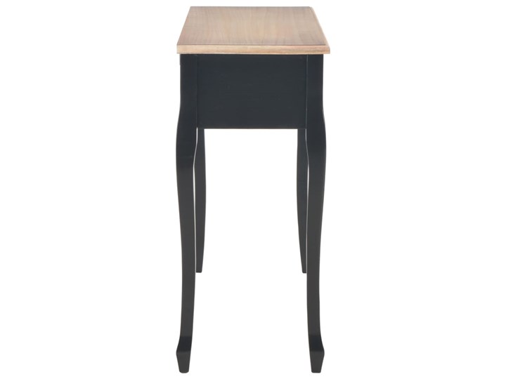 vidaXL Stolik konsolowy z 3 szufladami, czarny Z szufladą Płyta MDF Wysokość 78 cm Głębokość 35 cm Szerokość 100 cm Drewno Sosna Kolor Beżowy