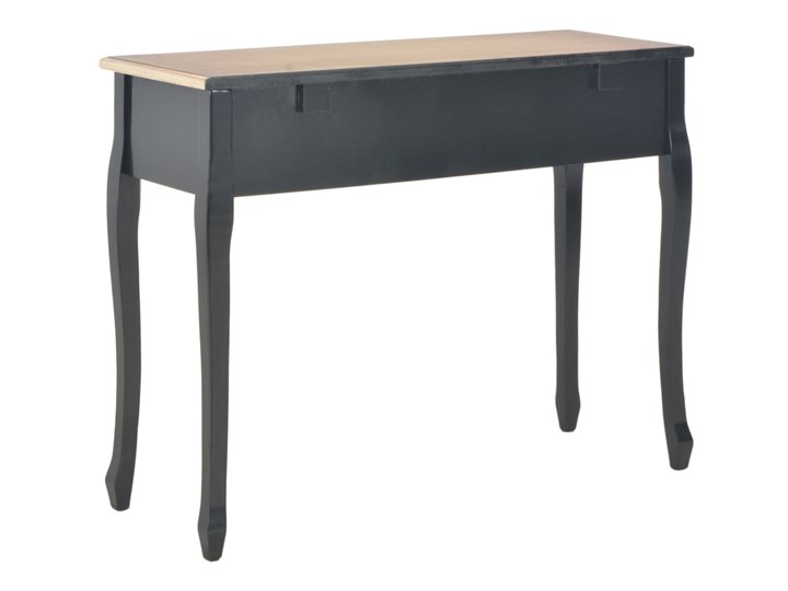 vidaXL Stolik konsolowy z 3 szufladami, czarny Drewno Z szufladą Sosna Płyta MDF Szerokość 100 cm Wysokość 78 cm Głębokość 35 cm Pomieszczenie Salon