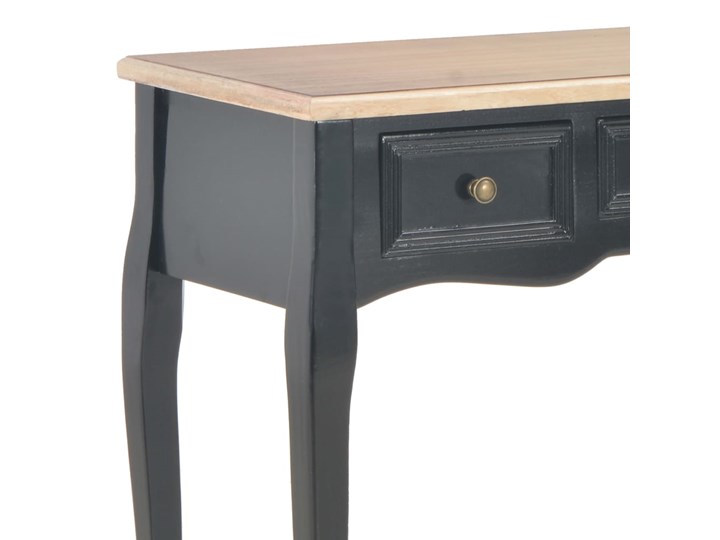 vidaXL Stolik konsolowy z 3 szufladami, czarny Drewno Wysokość 78 cm Sosna Płyta MDF Głębokość 35 cm Szerokość 100 cm Z szufladą Pomieszczenie Garderoba