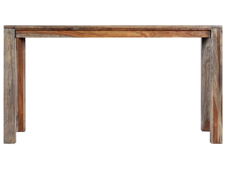 vidaXL Stół do jadalni, szary, 140 x 70 x 76 cm, lite drewno sheesham