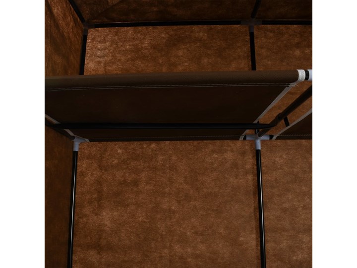 vidaXL Szafa z przegrodami i drążkami, brązowa, 150x45x175 cm, tkanina Szerokość 150 cm Tworzywo sztuczne Plastik Głębokość 45 cm Pomieszczenie Garderoba