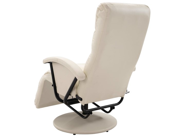 vidaXL Telewizyjny fotel masujący, regulowany, kremowy, ekoskóra Tworzywo sztuczne Tkanina Skóra ekologiczna Fotel rozkładany Szerokość 65 cm Kolor Beżowy