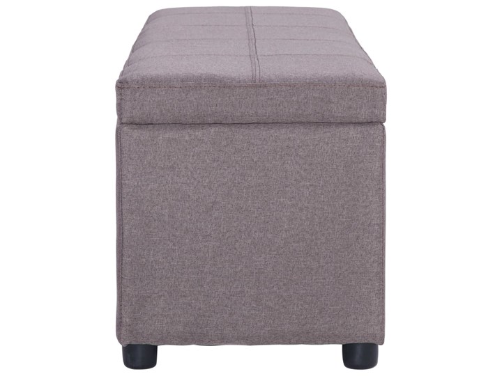 vidaXL Ławka ze schowkiem, 116 cm, taupe, poliester Skrzynia Materiał obicia Tkanina