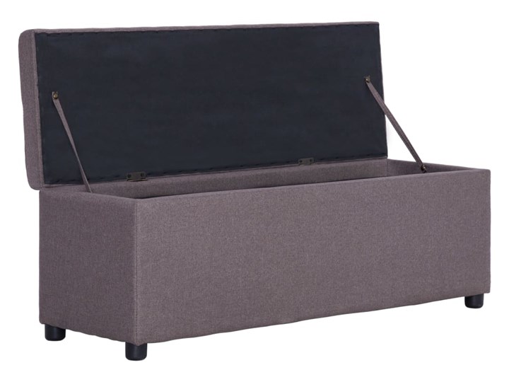 vidaXL Ławka ze schowkiem, 116 cm, taupe, poliester Skrzynia Materiał obicia Tkanina Pomieszczenie Salon