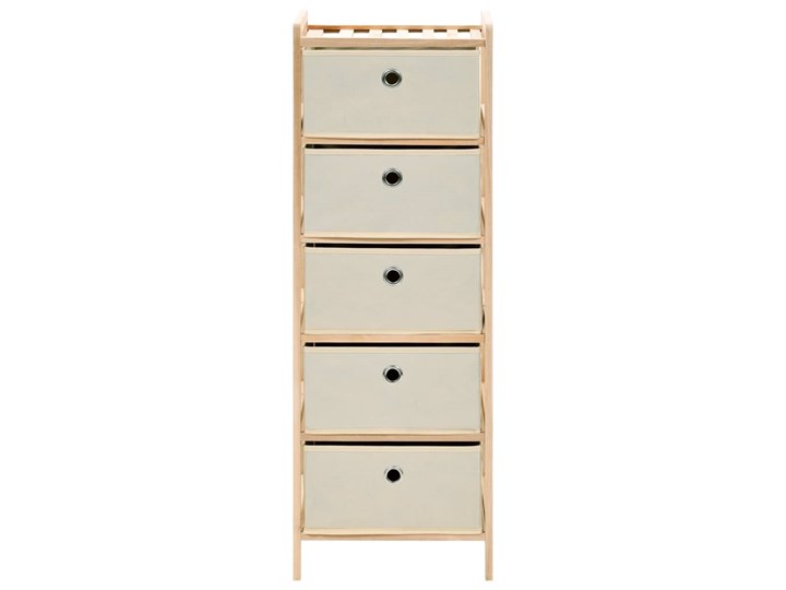 vidaXL Regał z 5 koszami z tkaniny, drewno cedrowe, beżowy Szerokość 26 cm Wysokość 28 cm Rodzaj frontu Szuflady Wysokość 93 cm Głębokość 15 cm Szerokość 25 cm Głębokość 26 cm Stojące Głębokość 14 cm Kategoria Szafki stojące