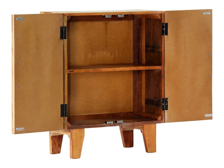 vidaXL Ręcznie rzeźbiona szafka, 60x30x75 cm, lite drewno odzyskane Szerokość 60 cm Z szafkami Głębokość 30 cm Sosna Szerokość 105 cm Pomieszczenie Sypialnia