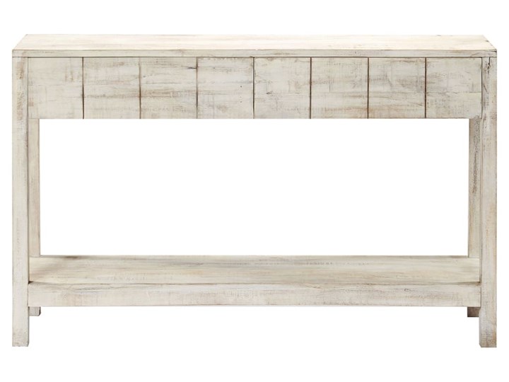 vidaXL Stolik konsola, 120 x 35 x 75 cm, lite drewno mango Głębokość 35 cm Z szufladą Szerokość 120 cm Z półką Styl Vintage