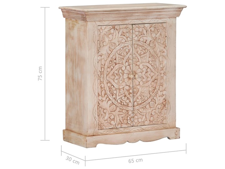 vidaXL Szafka, 65x30x75 cm, lite drewno mango Głębokość 30 cm Z szafkami Szerokość 65 cm Pomieszczenie Sypialnia