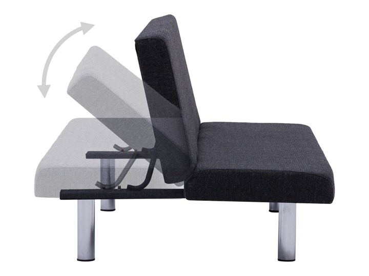 vidaXL Sofa rozkładana, ciemnoszara, poliester Głębokość 76 cm Głębokość 82 cm Szerokość 168 cm Styl Nowoczesny Wersalka Styl Minimalistyczny