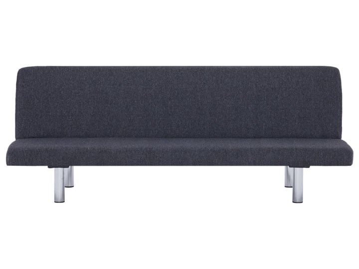 vidaXL Sofa rozkładana, ciemnoszara, poliester Nóżki Na nóżkach Głębokość 76 cm Szerokość 168 cm Wersalka Głębokość 82 cm Pomieszczenie Salon