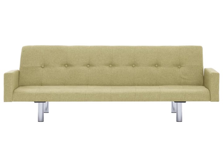 vidaXL Sofa rozkładana z podłokietnikami, zielona, poliester Stała konstrukcja Szerokość 184 cm Kategoria Sofy i kanapy Głębokość 77 cm Funkcje Z funkcją spania