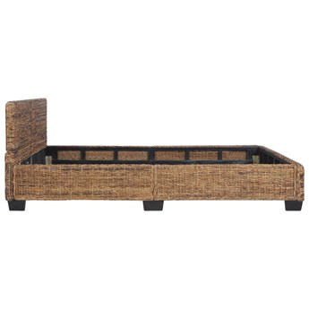 vidaXL Rama łóżka, naturalny rattan, 160 x 200 cm