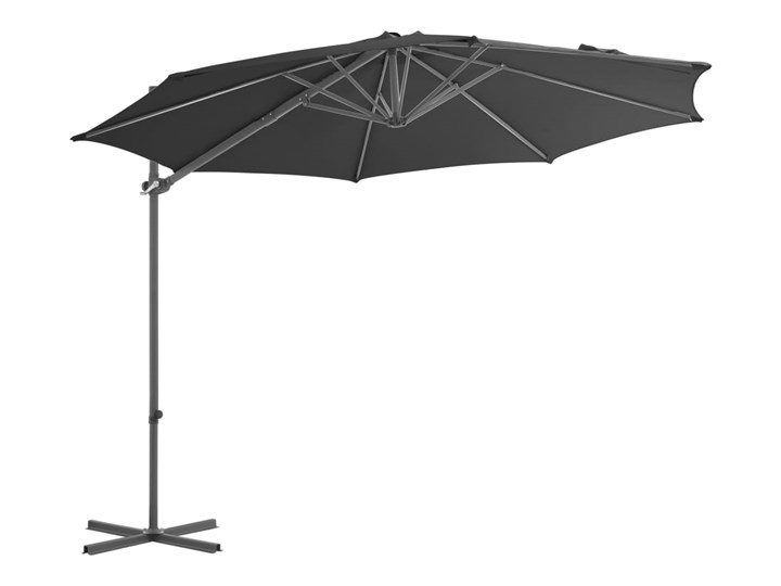 vidaXL Parasol ogrodowy z przenośną podstawą, antracytowy Kolor Szary Parasole Kategoria Parasole ogrodowe