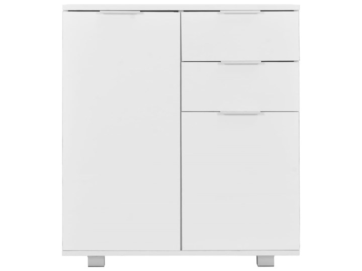 vidaXL Komoda biała na wysoki połysk, 71 x 35 x 76 cm, płyta wiórowa