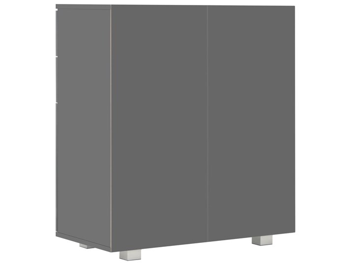 vidaXL Komoda na wysoki połysk, szara, 71 x 35 x 76 cm, płyta wiórowa Pomieszczenie Garderoba Szerokość 105 cm Z szafkami i szufladami Szerokość 71 cm Głębokość 35 cm Płyta MDF Pomieszczenie Salon