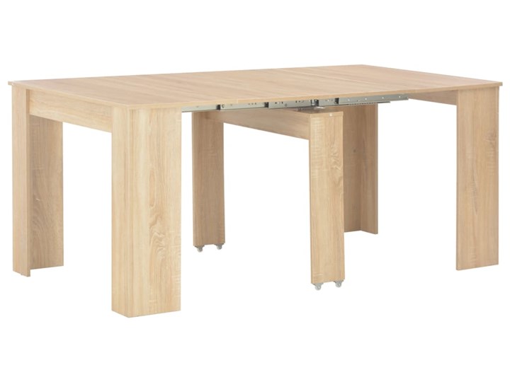 vidaXL Rozkładany stół jadalniany, dąb sonoma, 175 x 90 x 75 cm Drewno Płyta MDF Rozkładanie Rozkładane