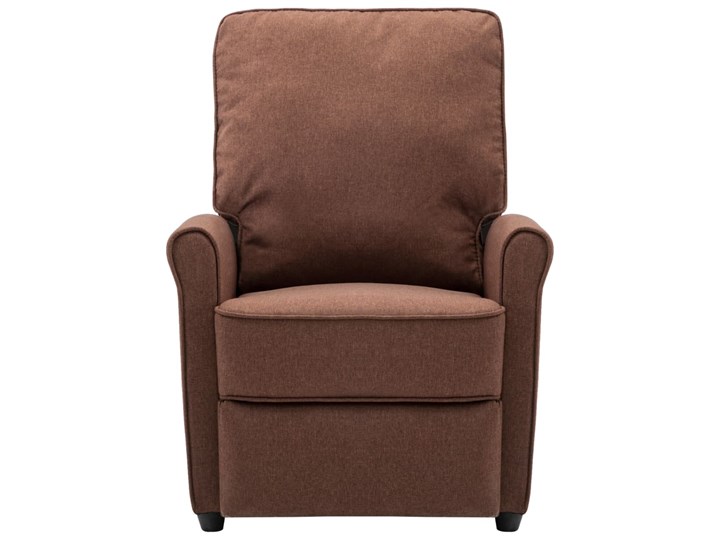 vidaXL Rozkładany fotel masujący, brązowy, tkanina Pomieszczenie Salon Tworzywo sztuczne Fotel rozkładany Drewno Kategoria Fotele do salonu