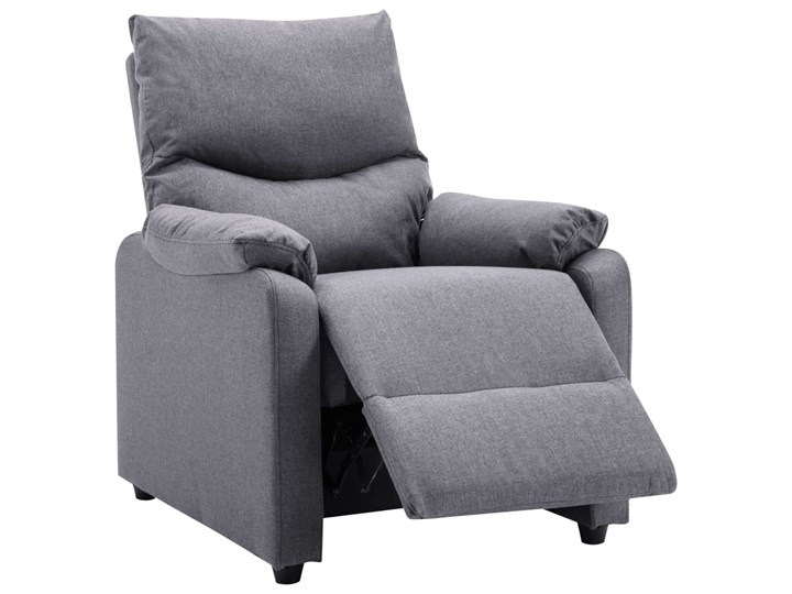 vidaXL Rozkładany fotel telewizyjny, jasnoszary, tapicerowany tkaniną Tworzywo sztuczne Pomieszczenie Salon Szerokość 158 cm Fotel rozkładany Szerokość 73 cm Styl Nowoczesny